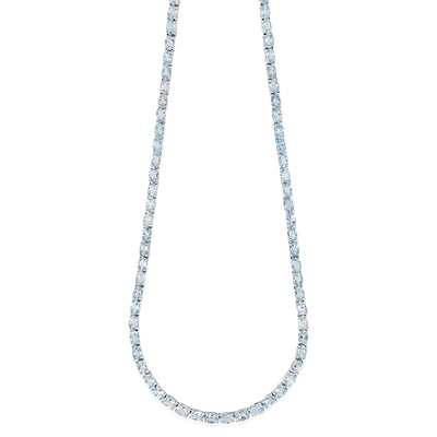 41.8 Carat Blue Topaz Necklace 45cm in Sterling Silver