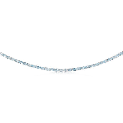 41.8 Carat Blue Topaz Necklace 45cm in Sterling Silver