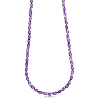 32.8 Carat Amethyst Necklace 45cm in Sterling Silver