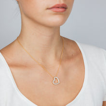 Load image into Gallery viewer, Gold Plated Silver 1/4 Carat Diamond Pendant on 45cm Chain