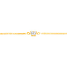 Load image into Gallery viewer, 12 Diamonds Fancy Bracelet in Gold Plated Silver