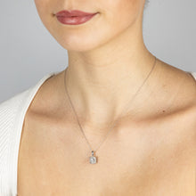 Load image into Gallery viewer, 1 Carat Diamond Earrings and Pendant Set on 45cm Chain in Sterling Silver