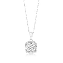 Load image into Gallery viewer, 1/5 Carat Natural Diamond Cushion Shaped Pendant in Sterling Silver