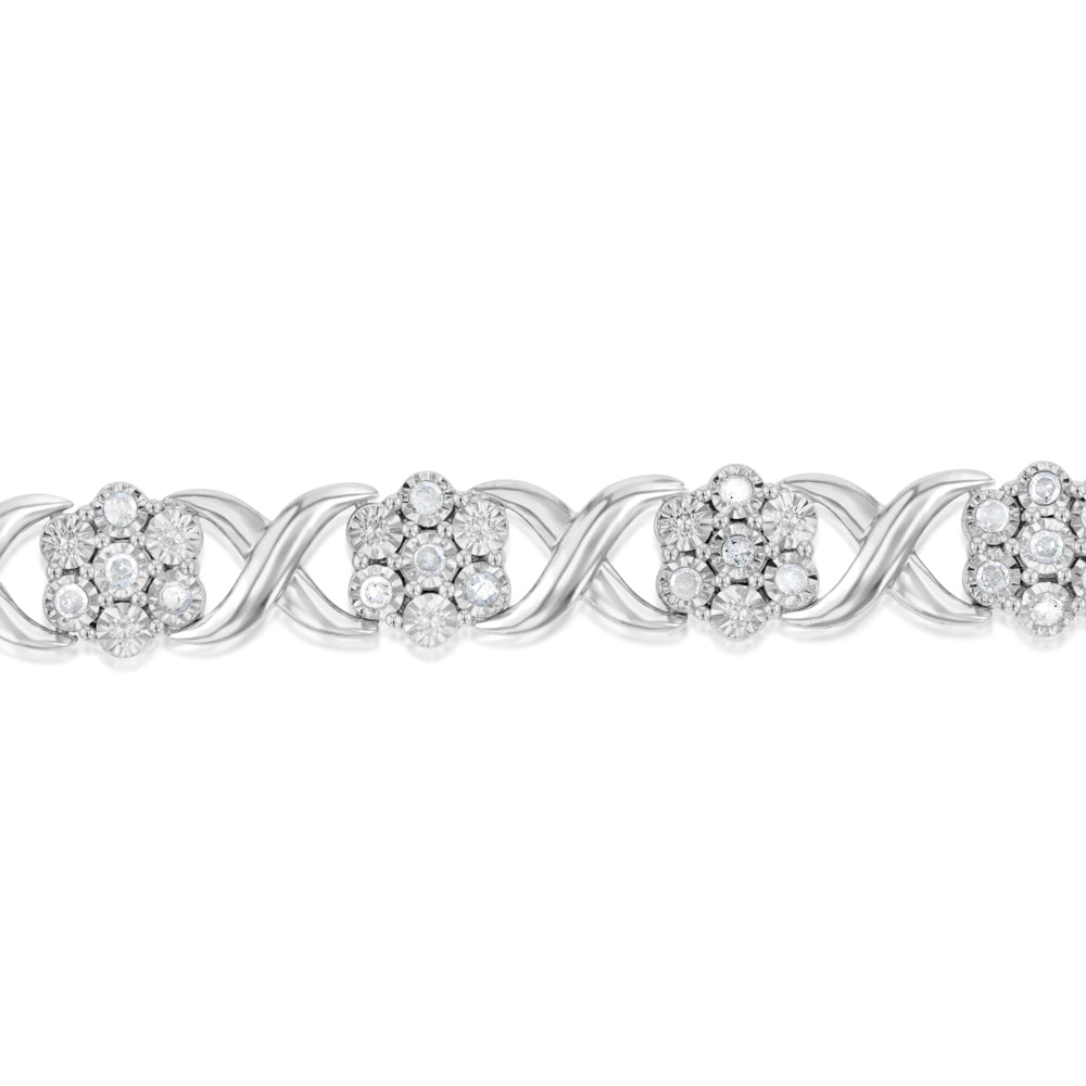 1/2 Carat Diamond Tennis Bracelet in Sterling Silver