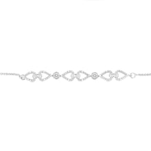 Load image into Gallery viewer, 1/10 Carat Diamond Fancy Bracelet in Sterling Silver