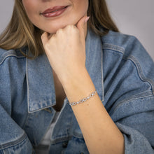 Load image into Gallery viewer, 1/10 Carat Diamond Fancy Bracelet in Sterling Silver