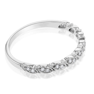Luminesce Lab Grown 1/10 Carat Diamond Dress Ring in Sterling Silver