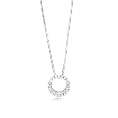 Luminesce Lab Grown 1/10 Carat Diamond Circle of Life Pendant in Sterling Silver