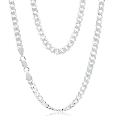 Sterling Silver Curb 150 Gauge 55cm Chain