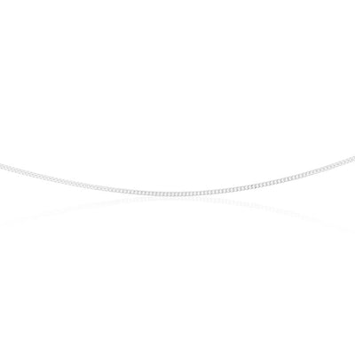 Sterling Silver Curb Dicut 40cm Chain
