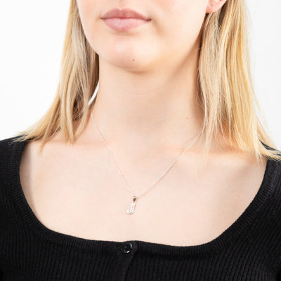 Sterling Silver Cubic Zirconia  Initial