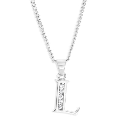 Sterling Silver Cubic Zirconia  Initial