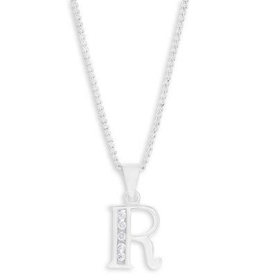 Sterling Silver Cubic Zirconia  Initial