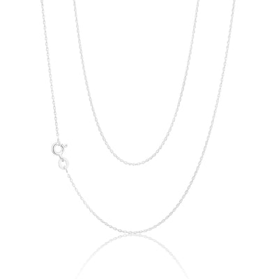 Sterling Silver 18 Gauge 45cm Singapore Chain