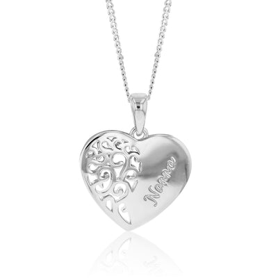 Sterling Silver Engraved Heart