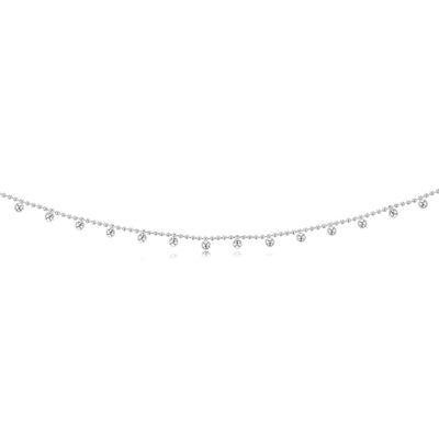Sterling Silver Ball Charms On 45cm Ball Chain
