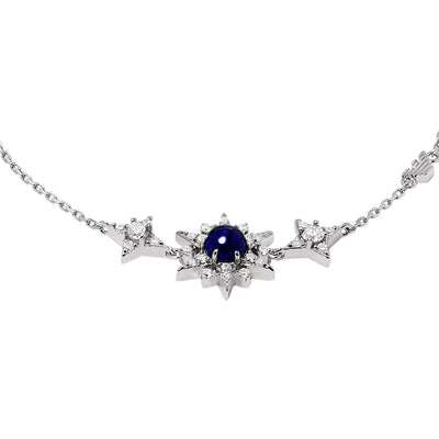 Emporio Armani Sterling Silver Starry Night Zirconia & Blue Stone Pave Bracelet