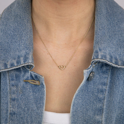 Sterling Silver Gold Plated Angel Wings Heart Pendant On 42+3cm Chain