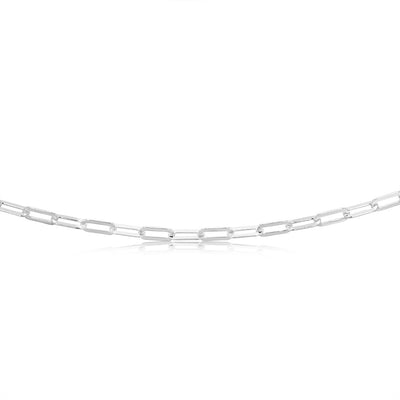 Sterling Silver Toggle Bar Paperclip 45cm Chain