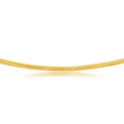 Sterling Silver Gold Plated Bolt Ring Cashmere 50cm Chain