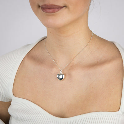 Sterling Silver Fancy Heart Pendant