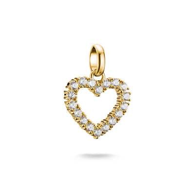 Thomas Sabo CC Connect Yellow Gold-Plated Open Heart CZ