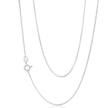 Load image into Gallery viewer, 9ct White Solid Gold  Diamond Cut 45cm Curb Chain
