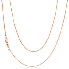 Load image into Gallery viewer, 9ct Rose Solid Gold Diamond Cut 45cm 30 Gauge Curb Chain