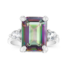 Load image into Gallery viewer, 7.5 Carat Mystic Quartz &amp; White Topaz Ring in Sterling Silver