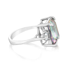 Load image into Gallery viewer, 7.5 Carat Mystic Quartz &amp; White Topaz Ring in Sterling Silver