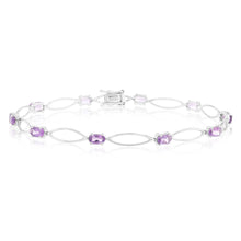 Load image into Gallery viewer, 10 Amethyst Bracelet in Sterling Silver