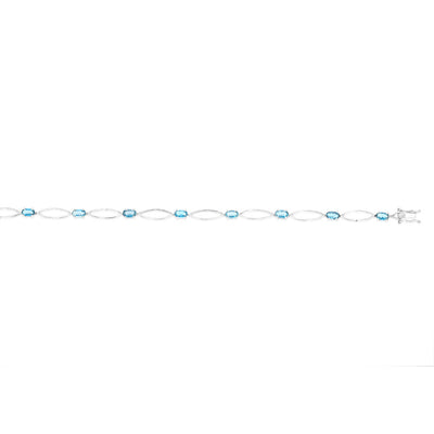 London Blue Topaz Bracelet in Sterling Silver