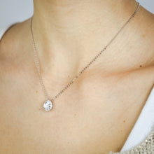 Load image into Gallery viewer, Natural White Sapphire Pear Shaped Pendant and Earring Set Sterling Silver