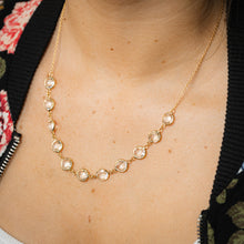 Load image into Gallery viewer, 24 Carat White Topaz Necklace 45cm in Gold Plated Silver