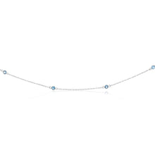 Load image into Gallery viewer, 4.2 Carat London Blue Topaz Necklace 91cm in Sterling Silver