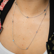 Load image into Gallery viewer, 4.2 Carat London Blue Topaz Necklace 91cm in Sterling Silver