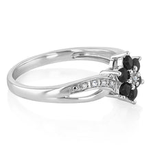 Load image into Gallery viewer, Sapphire and Diamond Ring in Sterling Silver