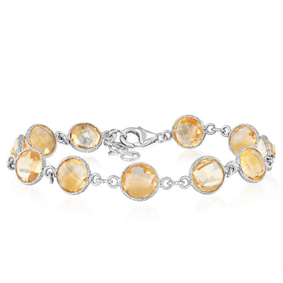 20 Carats Citrine Bracelet in Sterling Silver