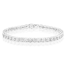 Load image into Gallery viewer, Sterling Silver 1/2 Carat Diamond 19.5cm Tennis Bracelet