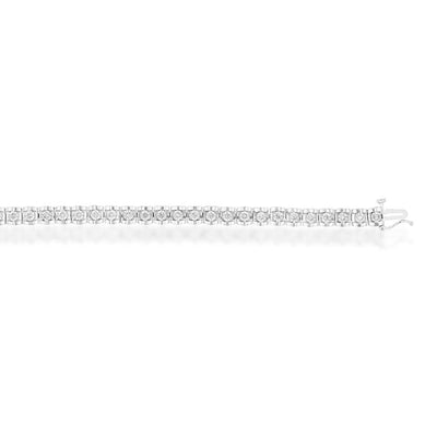 Sterling Silver 1/2 Carat Diamond 19.5cm Tennis Bracelet