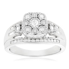 Load image into Gallery viewer, Silver 1/2 Carat Diamond Dress Ring with 49 Diamonds