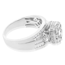 Load image into Gallery viewer, Silver 1/2 Carat Diamond Dress Ring with 49 Diamonds