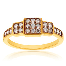 Load image into Gallery viewer, 1/2 Carat Diamond Dress Ring In Gold Plated Sterling Silver