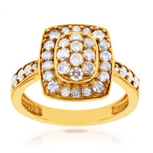 Load image into Gallery viewer, 1 Carat Diamond Ring In Gold Plated Sterling Silver