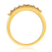 Load image into Gallery viewer, 14ct Yellow Gold Plated Sterling Silver1 Carat Diamond Ring with Australian Diamonds