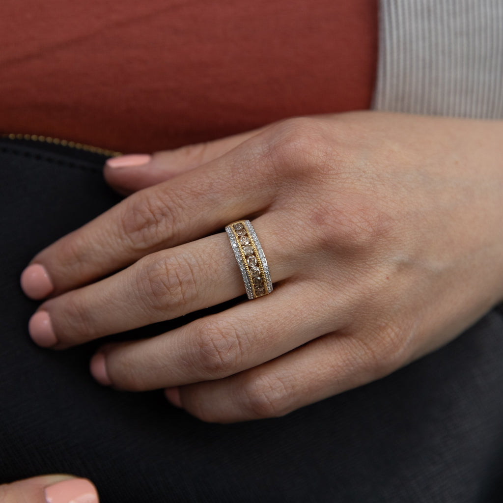 14ct Gold Plated Sterling Silver1 Carat Diamond Ring with Australian Diamonds