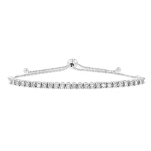 Load image into Gallery viewer, Siver 1/2 Carat Diamond Tennis Bracelet