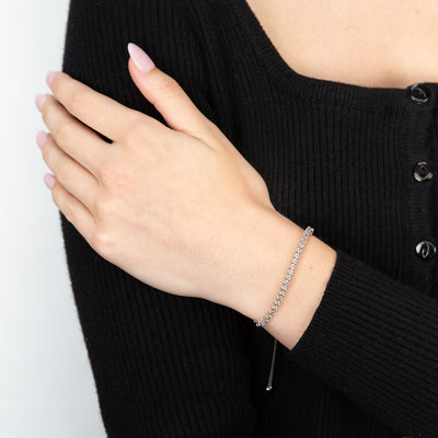 Siver 1/2 Carat Diamond Tennis Bracelet