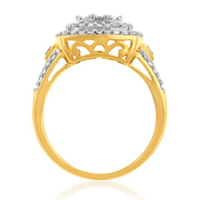 Load image into Gallery viewer, Gold Plated Silver 1 Carat Diamond Dress Ring
