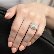 Load image into Gallery viewer, Gold Plated Silver 1 Carat Diamond Dress Ring